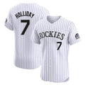 Fenge C.Rockies #7 Matt Holliday Player White Limited Elite Home Stitched Jerseys
