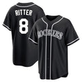 Fenge C.Rockies #8 Ryan Ritter Player Black Fashion Out Home Game Stitched Jerseys