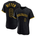 Fenge C.Rockies #8 Ryan Ritter Player Black Snake Skin City Limited Elite Home Stitched Jerseys