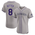 Fenge C.Rockies #8 Ryan Ritter Player Gray Limited Elite Home Stitched Jerseys