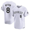 Fenge C.Rockies #8 Ryan Ritter Player White Limited Home Stitched Jerseys