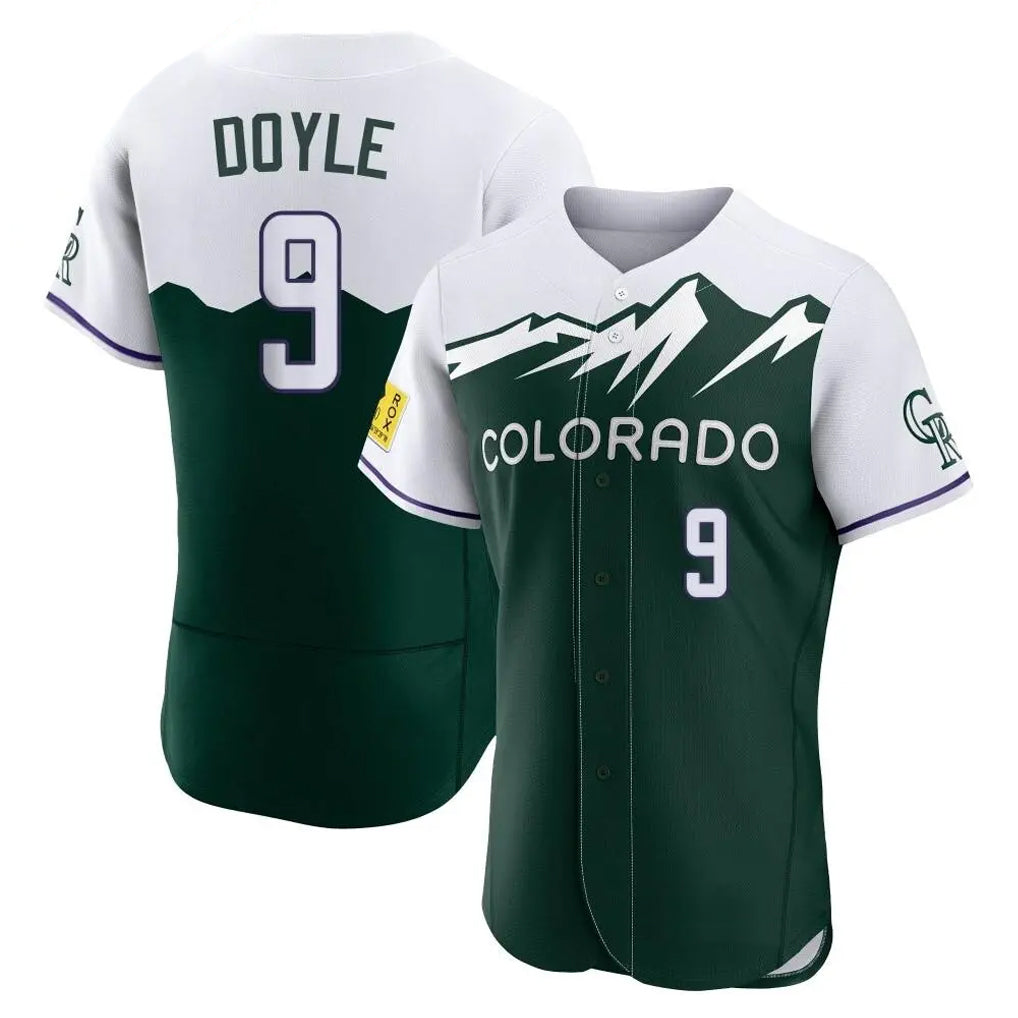 Fenge C.Rockies #9 Brenton Doyle Player Green City Connect Limited Elite Home Stitched Jerseys