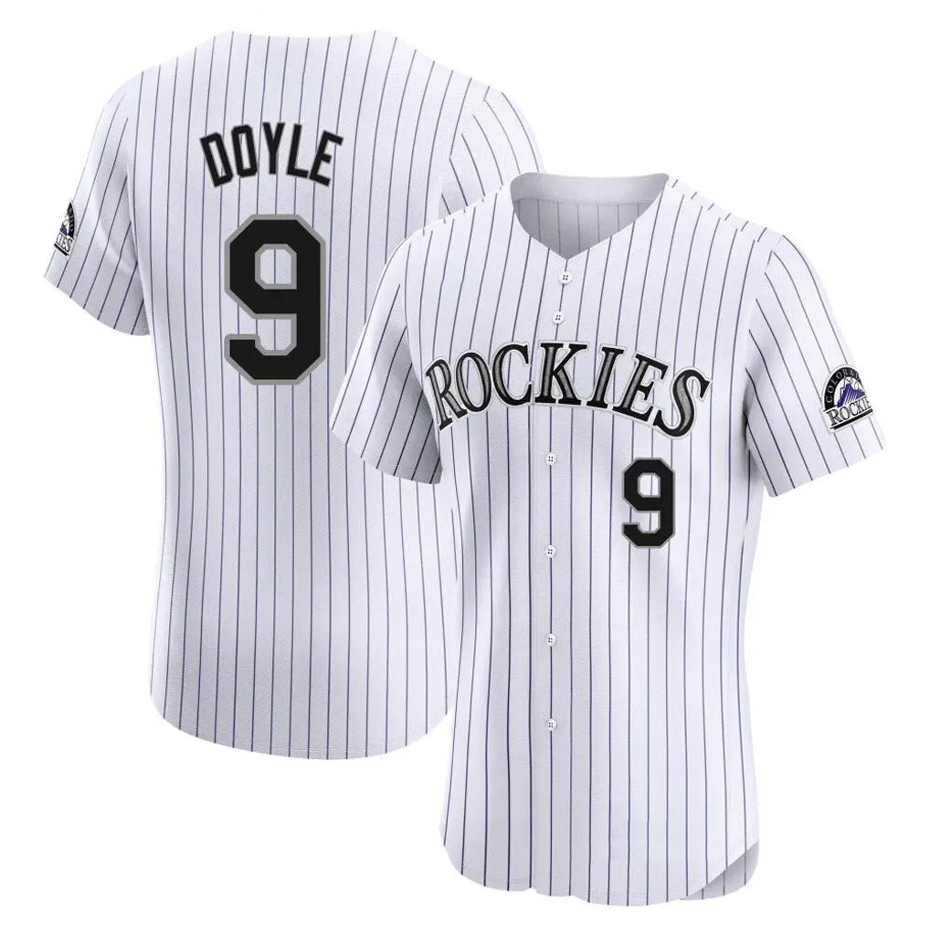 Fenge C.Rockies #9 Brenton Doyle Player White Limited Elite Home Stitched Jerseys