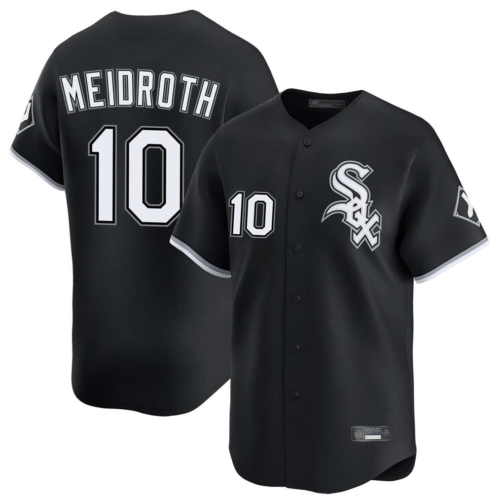 Fenge C.White Sox #10 Chase Meidroth Player Black Limited Home Stitched Jerseys