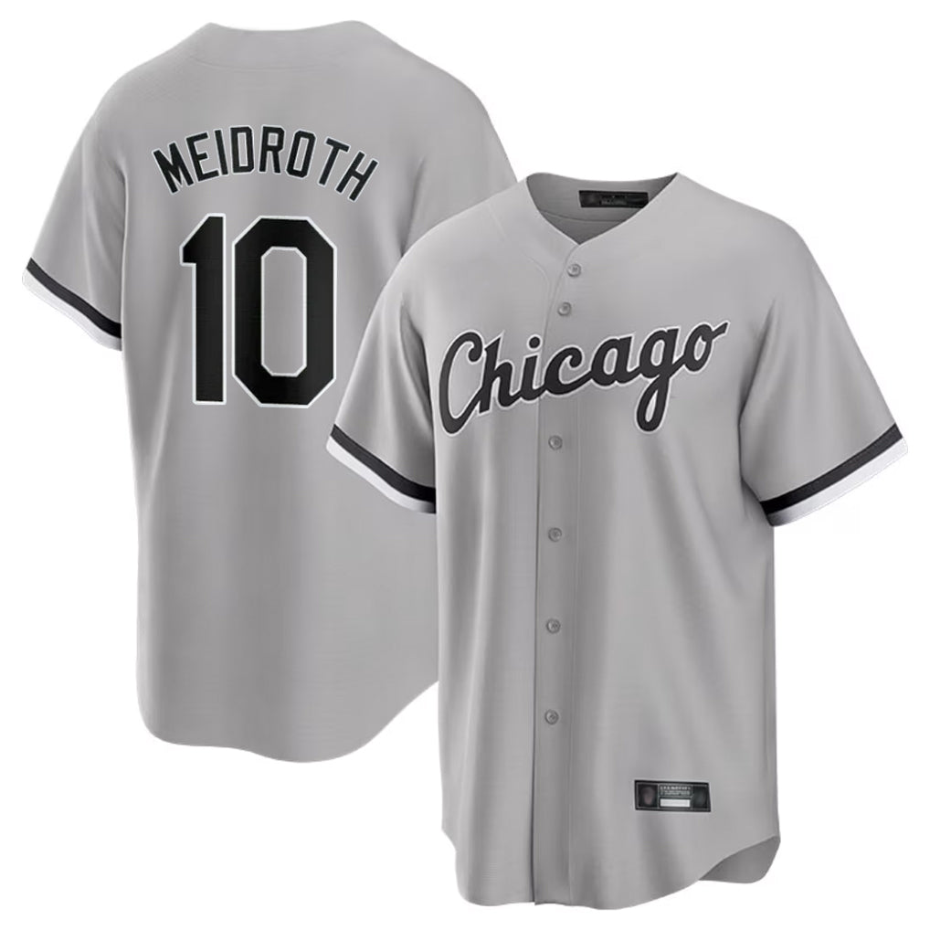 Fenge C.White Sox #10 Chase Meidroth Player Gray Home Game Stitched Jerseys