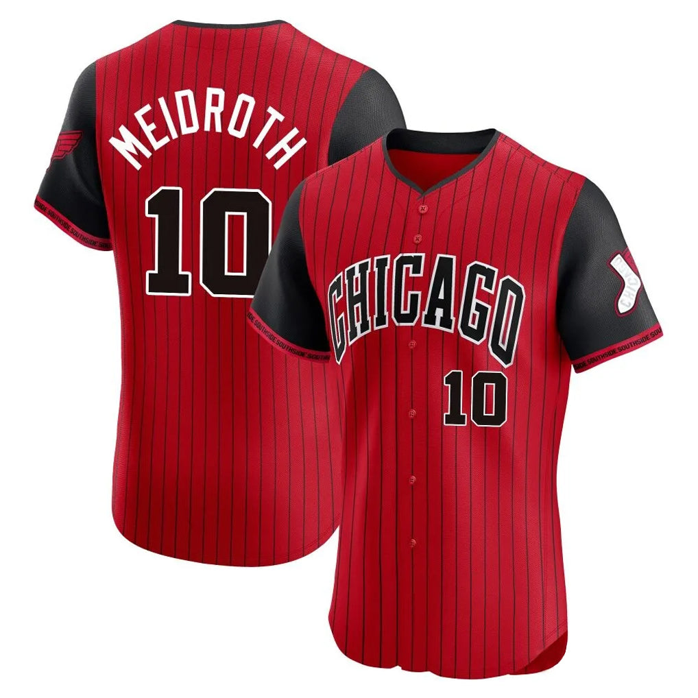 Fenge C.White Sox #10 Chase Meidroth Player Red City Connect Limited Elite Home Stitched Jerseys