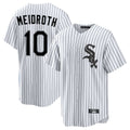 Fenge C.White Sox #10 Chase Meidroth Player White Stripe Home Game Stitched Jerseys