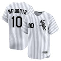 Fenge C.White Sox #10 Chase Meidroth Player White Stripe Limited Home Stitched Jerseys