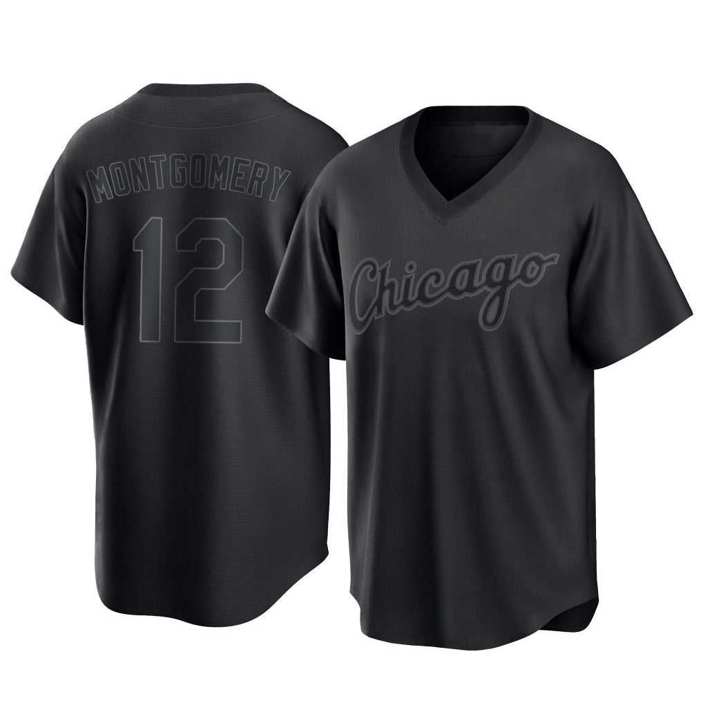 Fenge C.White Sox #12 Colson Montgomery Player Black T-shirt Home Game Stitched Jerseys