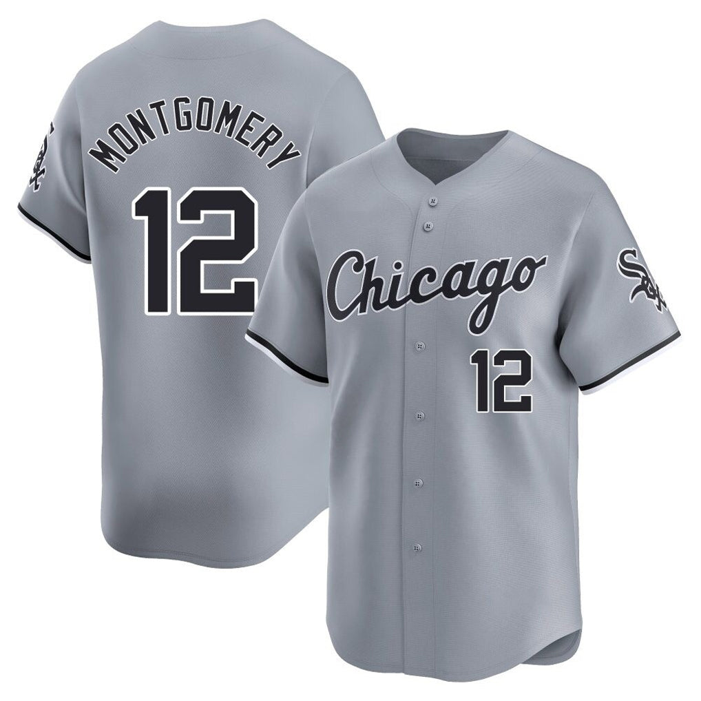 Fenge C.White Sox #12 Colson Montgomery Player Gray Road Limited Home Stitched Jerseys