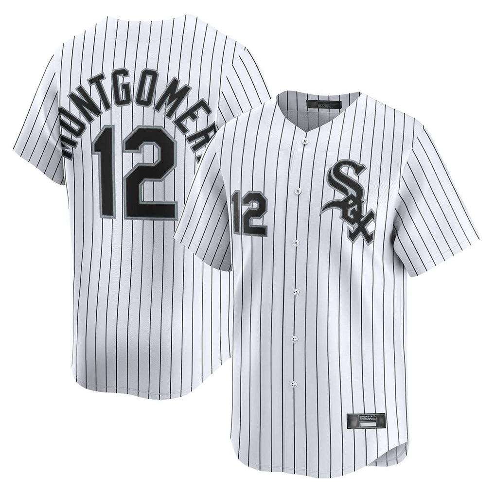 Fenge C.White Sox #12 Colson Montgomery Player White Stripe Limited Home Stitched Jerseys