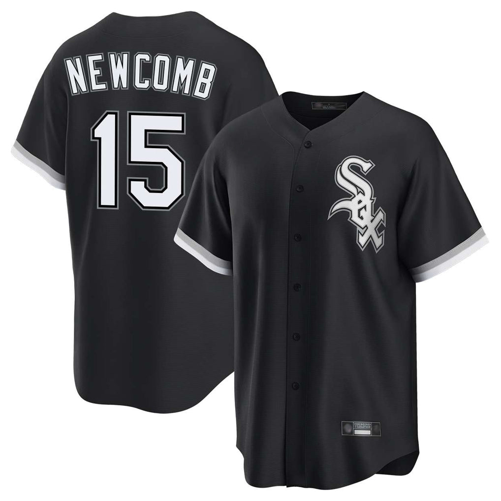 Fenge C.White Sox #15 Sean Newcomb Player Black Home Game Stitched Jerseys