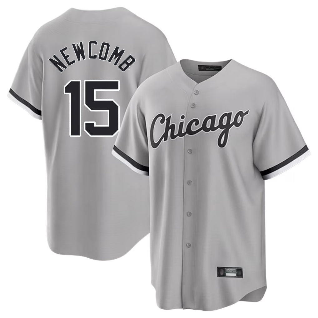 Fenge C.White Sox #15 Sean Newcomb Player Gray Home Game Stitched Jerseys