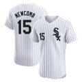 Fenge C.White Sox #15 Sean Newcomb Player White Stripe Limited Elite Home Stitched Jerseys