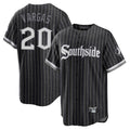 Fenge C.White Sox #20 Miguel Vargas Player Black City Connect Home Game Stitched Jerseys