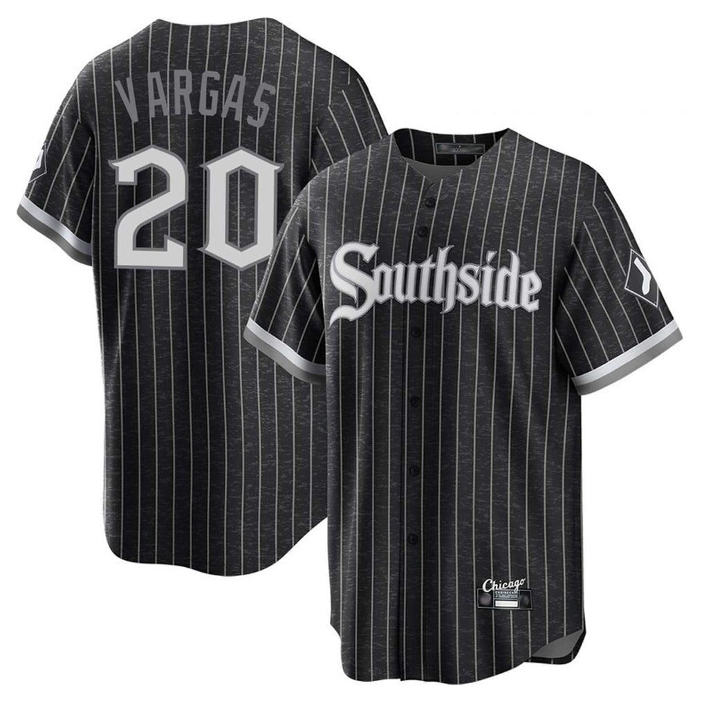 Fenge C.White Sox #20 Miguel Vargas Player Black City Connect Home Game Stitched Jerseys