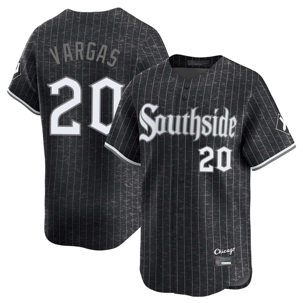 Fenge C.White Sox #20 Miguel Vargas Player Black City Connect Limited Home Stitched Jerseys