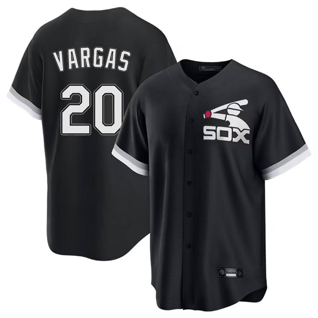 Fenge C.White Sox #20 Miguel Vargas Player Black Spring Training Game Stitched Jerseys