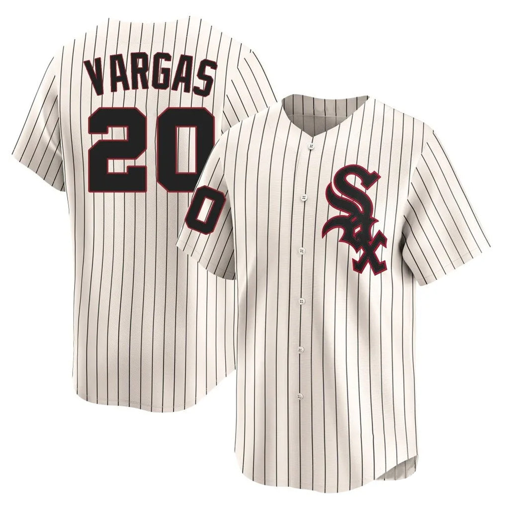 Fenge C.White Sox #20 Miguel Vargas Player Cream Cooperstown Collection Limited Home Stitched Jerseys