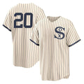Fenge C.White Sox #20 Miguel Vargas Player Cream Field of Dreams Home Game Stitched Jerseys