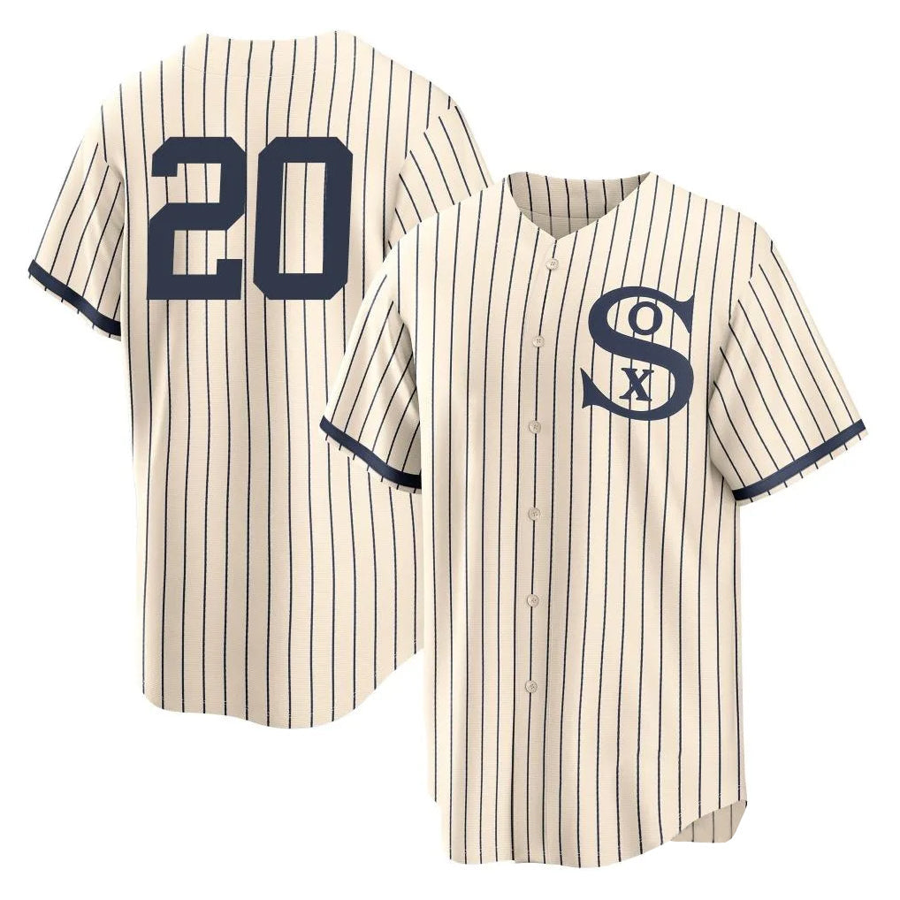 Fenge C.White Sox #20 Miguel Vargas Player Cream Field of Dreams Home Game Stitched Jerseys
