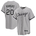 Fenge C.White Sox #20 Miguel Vargas Player Gray Home Game Stitched Jerseys