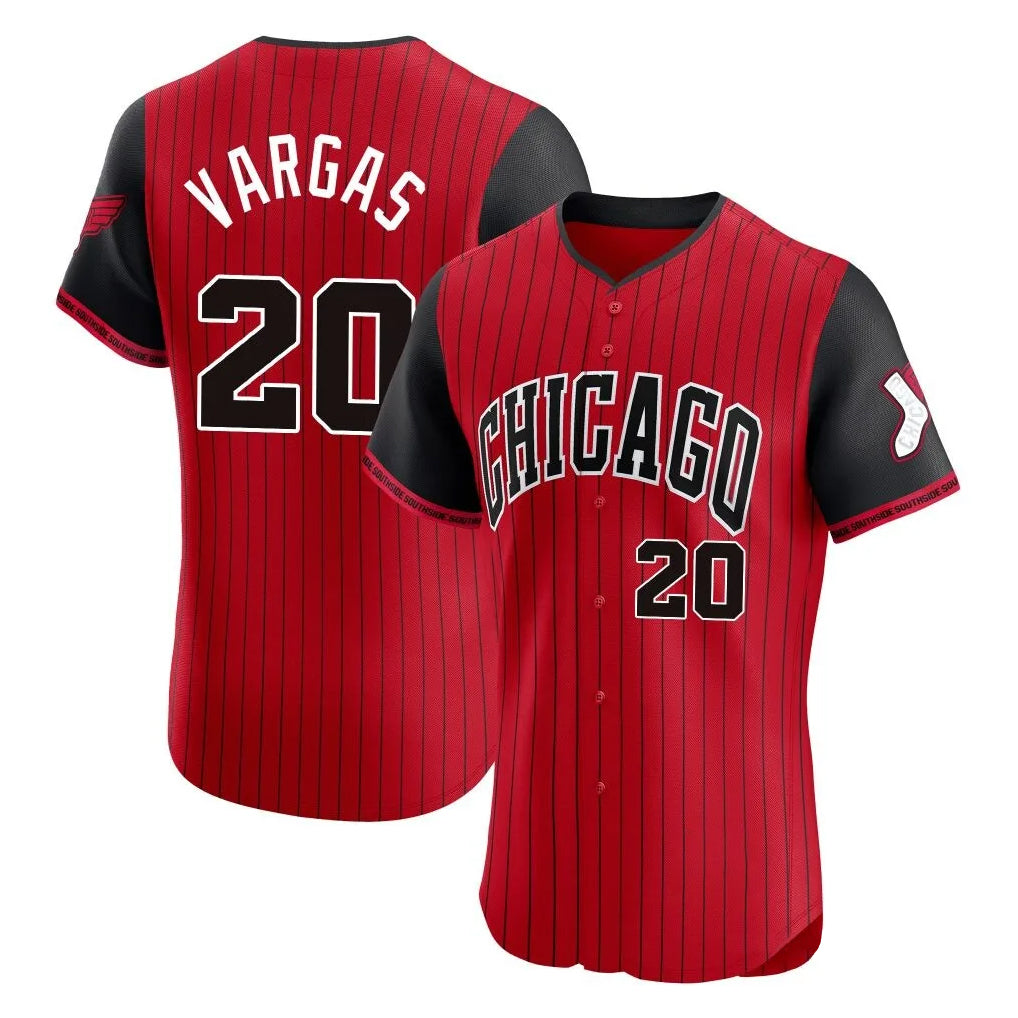Fenge C.White Sox #20 Miguel Vargas Player Red City Connect Limited Elite Home Stitched Jerseys