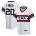 Fenge C.White Sox #20 Miguel Vargas Player White T-shirt Home Game Stitched Jerseys