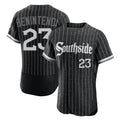 Fenge C.White Sox #23 Andrew Benintendi Player Black City Connect Limited Elite Home Stitched Jerseys