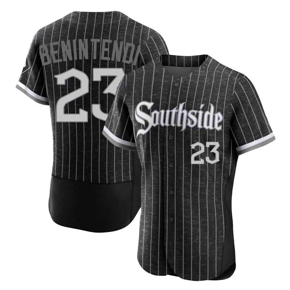 Fenge C.White Sox #23 Andrew Benintendi Player Black City Connect Limited Elite Home Stitched Jerseys