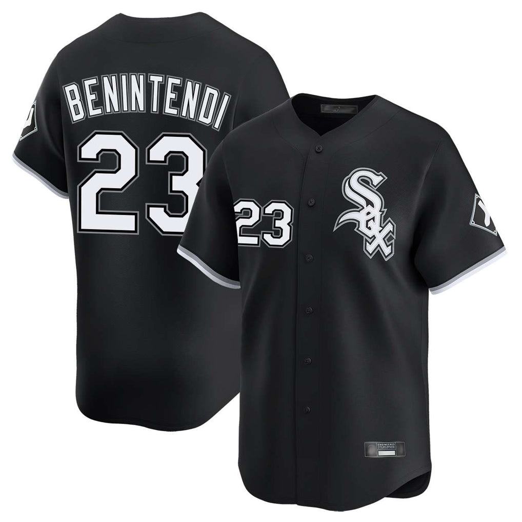 Fenge C.White Sox #23 Andrew Benintendi Player Black Home Game Stitched Jerseys