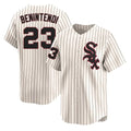 Fenge C.White Sox #23 Andrew Benintendi Player Cream Cooperstown Collection Limited Home Stitched Jerseys
