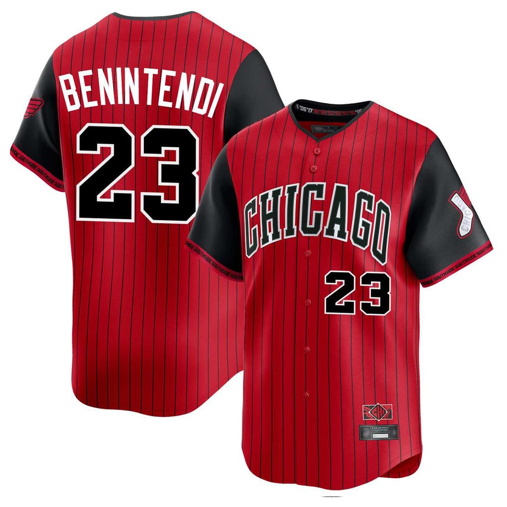 Fenge C.White Sox #23 Andrew Benintendi Player Red City Connect Limited Home Stitched Jerseys