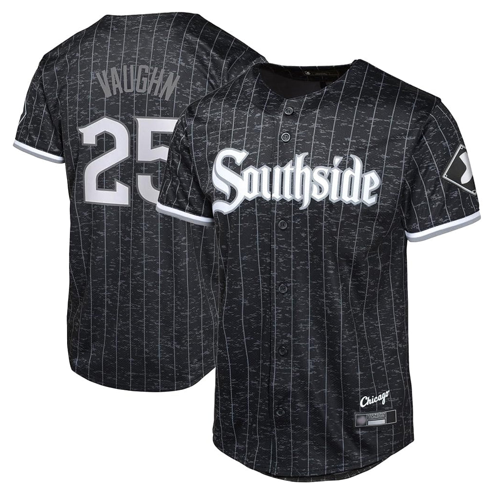 Fenge C.White Sox #25 Andrew Vaughn Player Black City Connect Home Game Stitched Jerseys