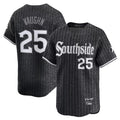 Fenge C.White Sox #25 Andrew Vaughn Player Black City Connect Limited Home Stitched Jerseys