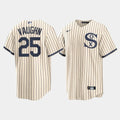 Fenge C.White Sox #25 Andrew Vaughn Player Cream Field of Dreams Home Game Stitched Jerseys