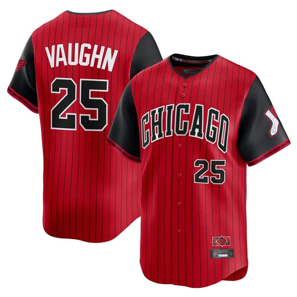 Fenge C.White Sox #25 Andrew Vaughn Player Red City Connect Limited Home Stitched Jerseys