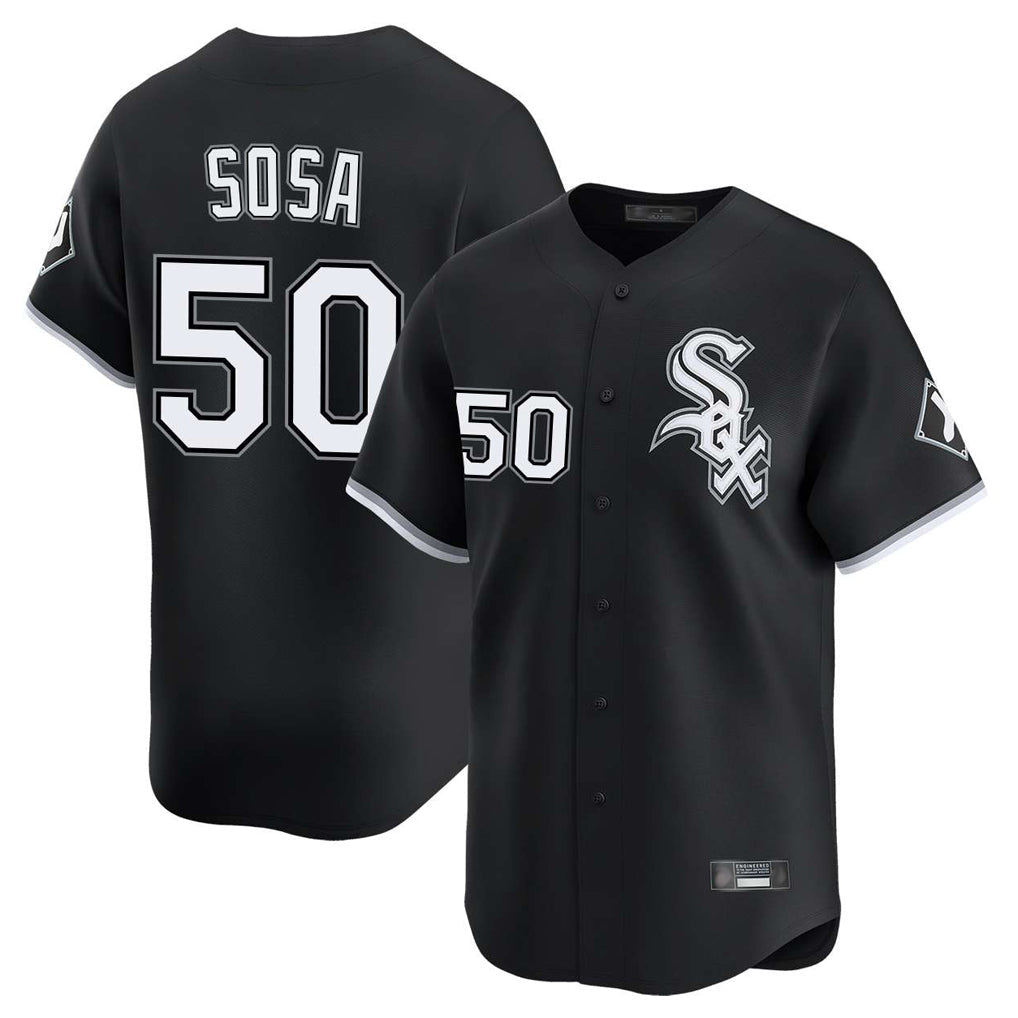 Fenge C.White Sox #50 Lenyn Sosa Player Black Limited Home Stitched Jerseys