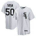 Fenge C.White Sox #50 Lenyn Sosa Player White Stripe Home Game Stitched Jerseys
