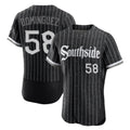 Fenge C.White Sox #58 Seranthony Dom¡§anguez Player Black City Connect Limited Elite Home Stitched Jerseys