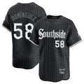 Fenge C.White Sox #58 Seranthony Dom¡§anguez Player Black City Connect Limited Home Stitched Jerseys