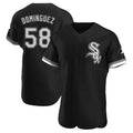 Fenge C.White Sox #58 Seranthony Dom¡§anguez Player Black Limited Elite Home Stitched Jerseys
