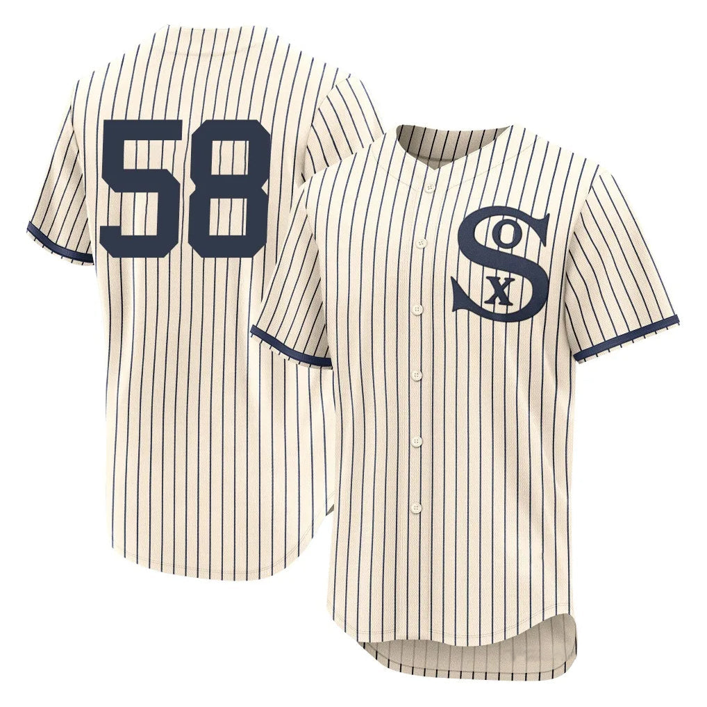 Fenge C.White Sox #58 Seranthony Dom¡§anguez Player Cream Field of Dreams Limited Elite Home Stitched Jerseys