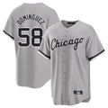 Fenge C.White Sox #58 Seranthony Dom¡§anguez Player Gray Home Game Stitched Jerseys