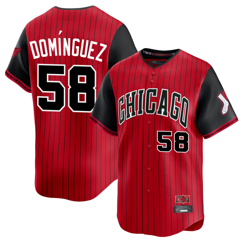 Fenge C.White Sox #58 Seranthony Dom¡§anguez Player Red City Connect Limited Home Stitched Jerseys
