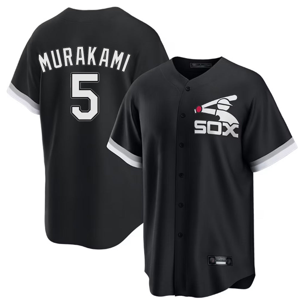Fenge C.White Sox #5 Munetaka Murakami Player Black Spring Training Game Stitched Jerseys