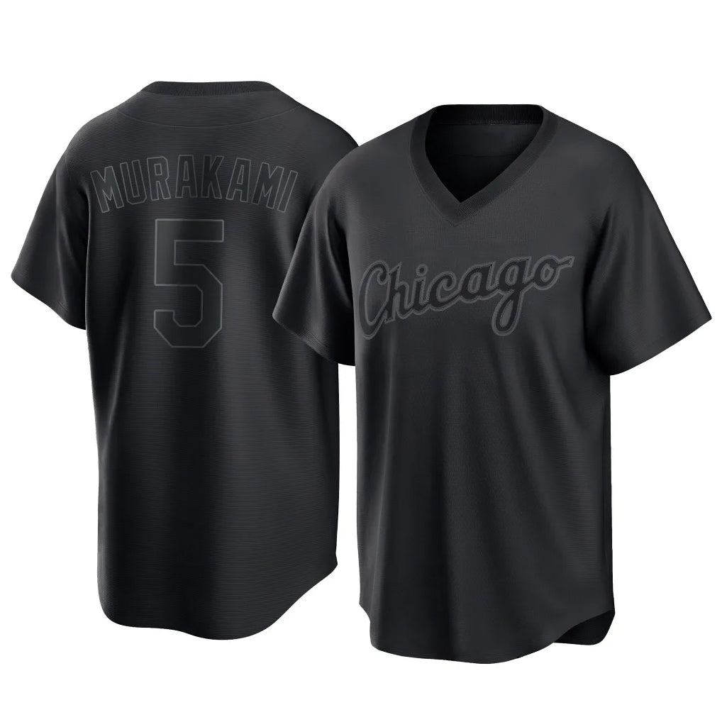 Fenge C.White Sox #5 Munetaka Murakami Player Black T-shirt Home Game Stitched Jerseys
