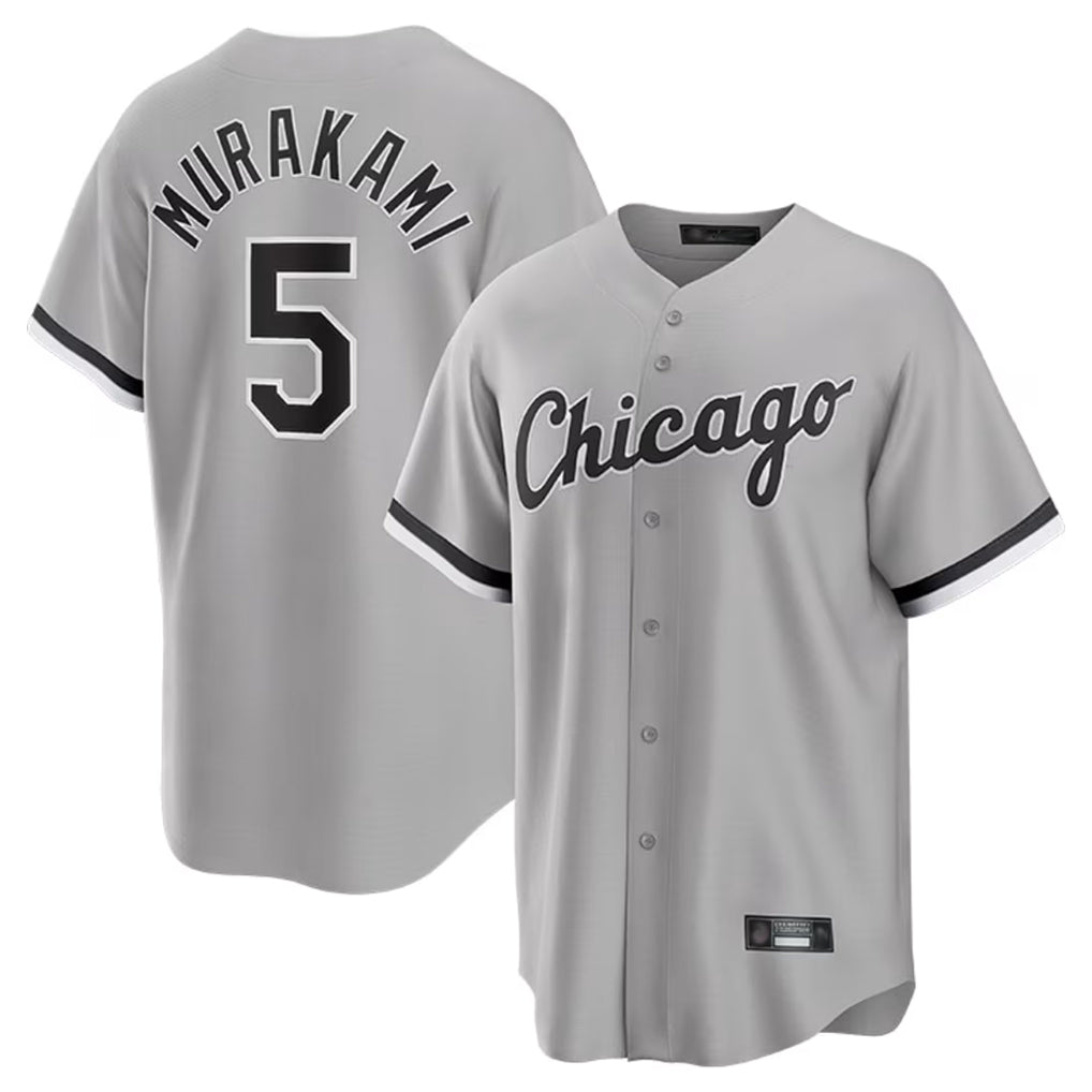 Fenge C.White Sox #5 Munetaka Murakami Player Gray Home Game Stitched Jerseys
