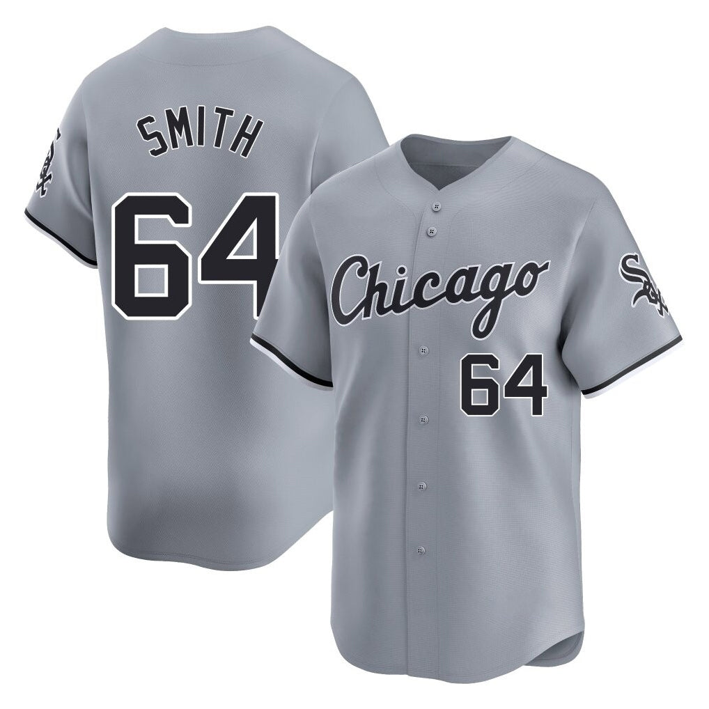 Fenge C.White Sox #64 Shane Smith Player Gray Road Limited Home Stitched Jerseys