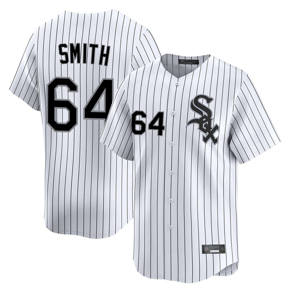Fenge C.White Sox #64 Shane Smith Player White Stripe Limited Home Stitched Jerseys